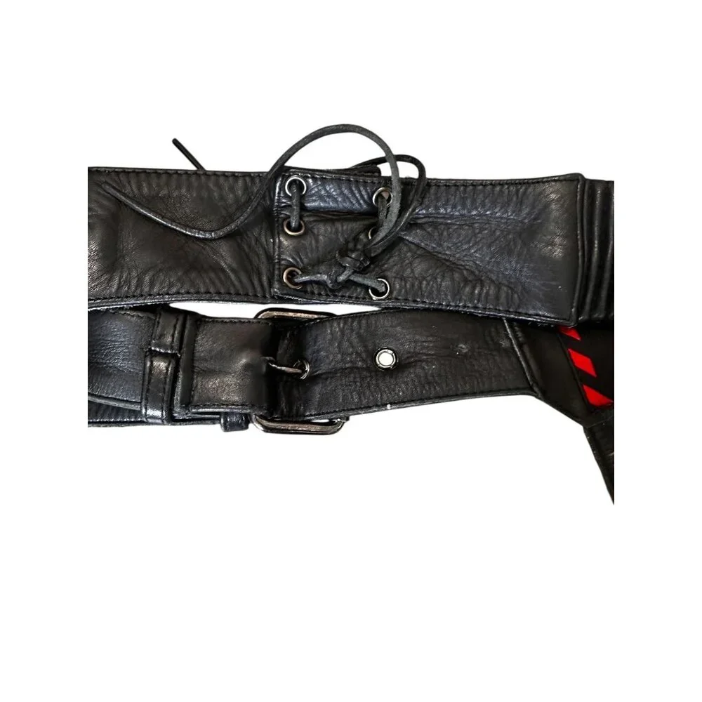 Milwaukee Biker Leather Chaps Men Large Black Adjustable Waist Motorcycle Cowboy